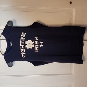 Under Armour fitted tank top, Notre Dame, navy, size M